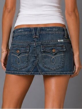 Y2K Low Rise Roxy Denim Mini Skirt